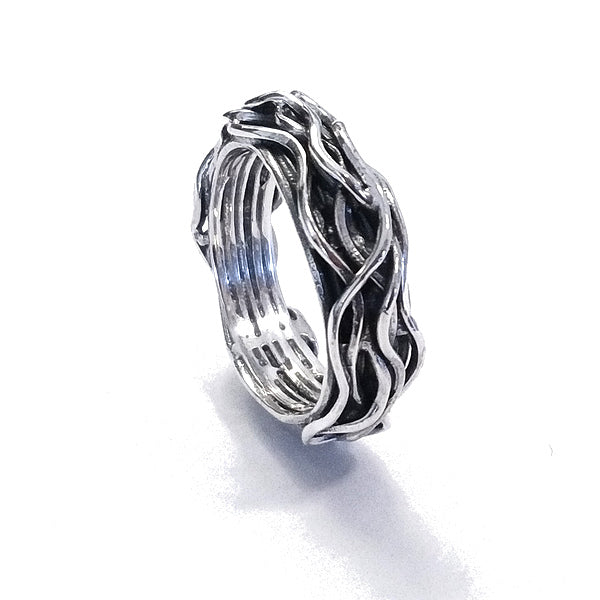 ANELLO etnico WIRED in argento 925 ANELLO artigianale | ANELLO ARGENTO | Filo della vita