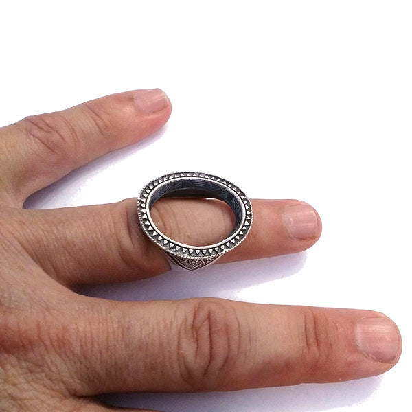 ANELLO etnico DULARI in argento 925 ANELLO artigianale | ANELLO ARGENTO