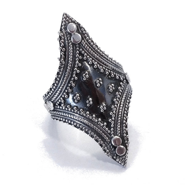 ANELLO etnico DAMINI in argento 925 ANELLO artigianale | ANELLO ARGENTO