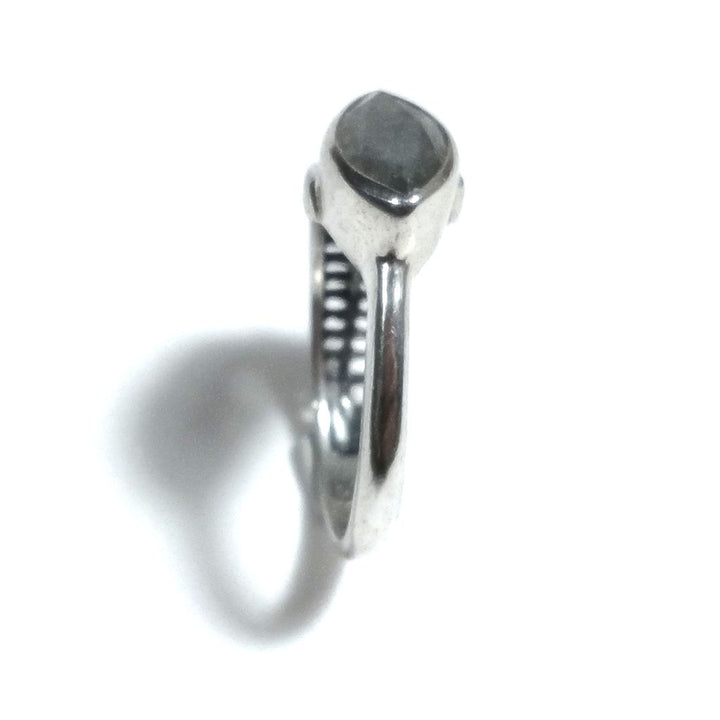 Anello fascia in argento 925 Anello con pietra Labradorite | ANELLI ARGENTO