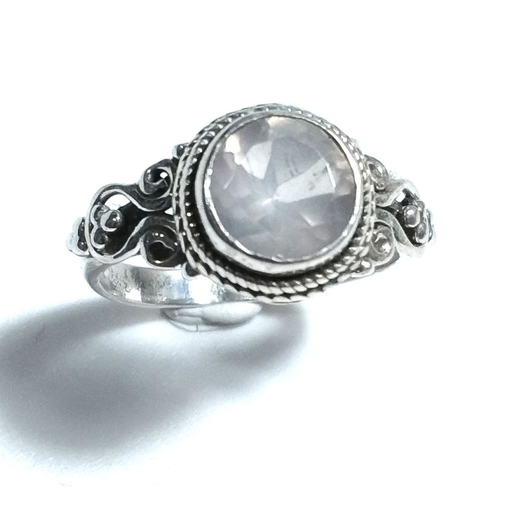 Anello con pietra in argento 925 con Granato, Radice rubino, Quarzo rosa | GIOIELLI IN ARGENTO