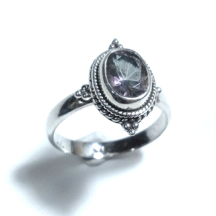 Anello con pietra in argento 925 con Topazio mistico, Turchese, Lapislazzuli | GIOIELLI ETNICI