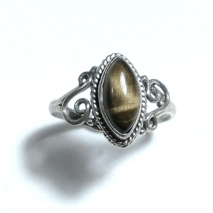 Anello con pietra in argento 925 con Occhio di TIGRE | GIOIELLI ETNICI