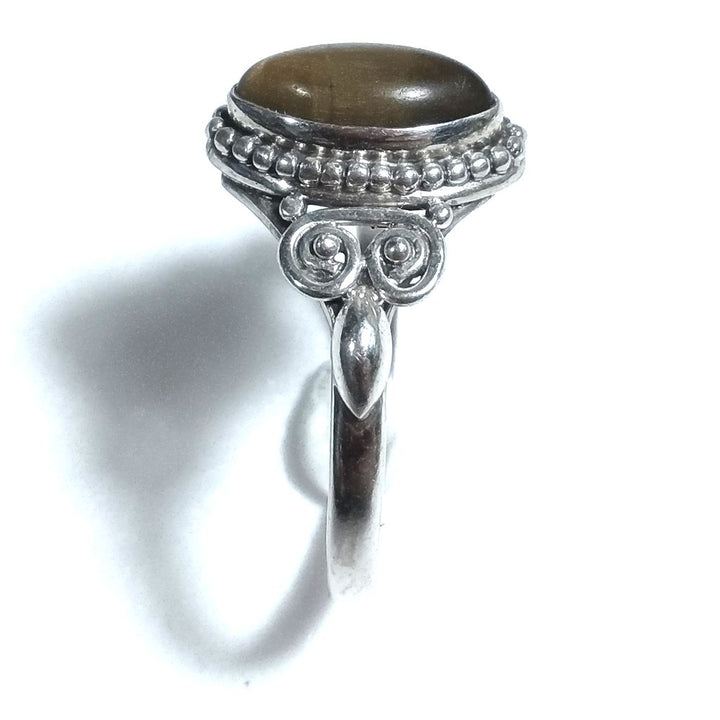 Anello con pietra in argento 925 con Occhio di TIGRE | GIOIELLI ETNICI
