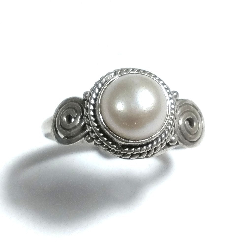 Anello con pietra in argento 925 con Perla | GIOIELLI ETNICI