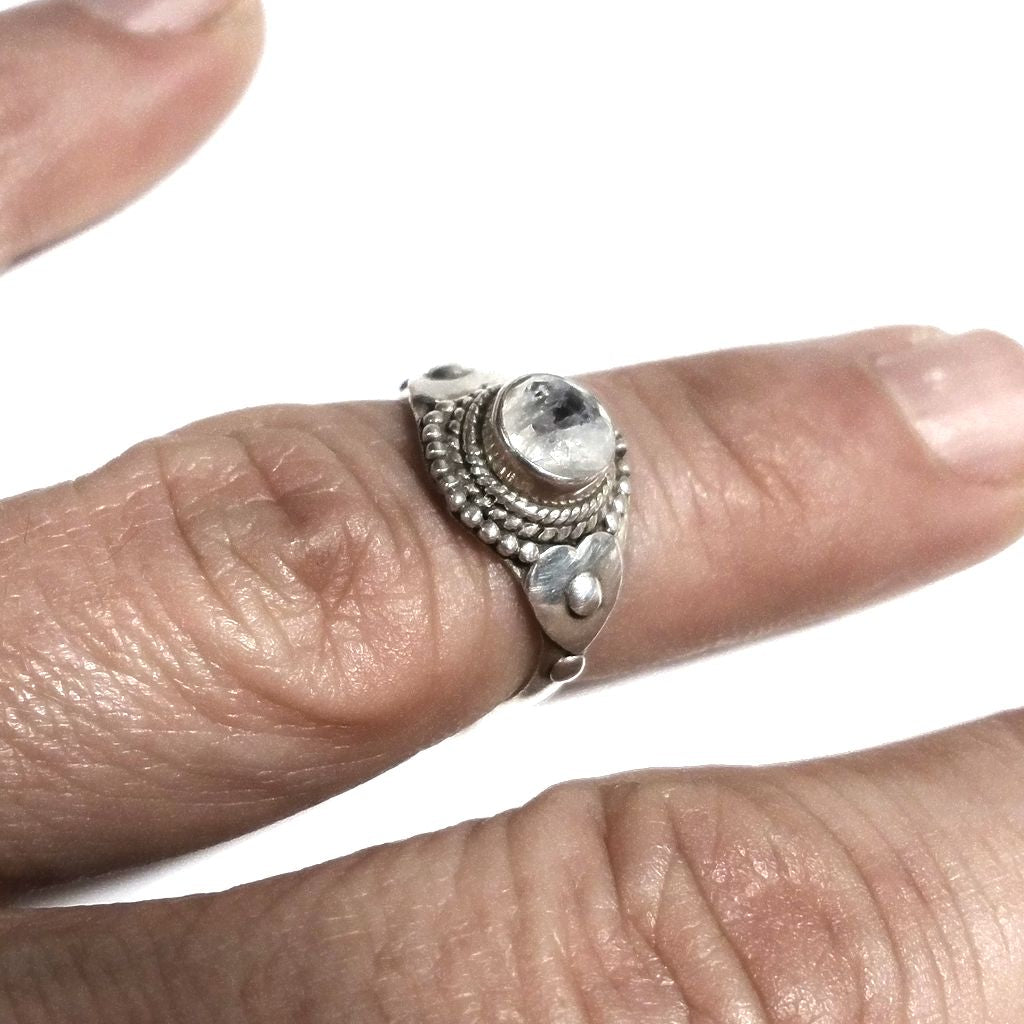 Copia del Anello con pietra in argento 925 con PIETRA DI LUNA | GIOIELLI ETNICI