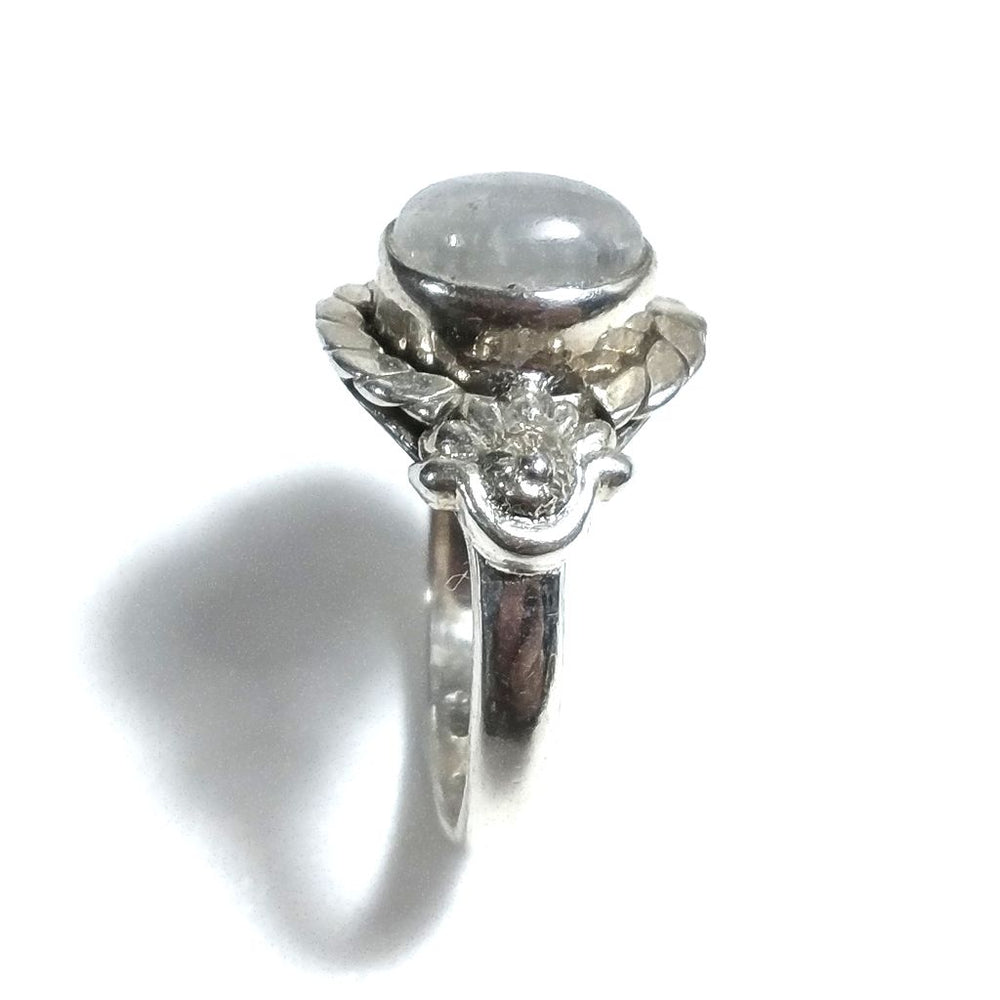 Anello con pietra in argento 925 con PIETRA DI LUNA | GIOIELLI ETNICI