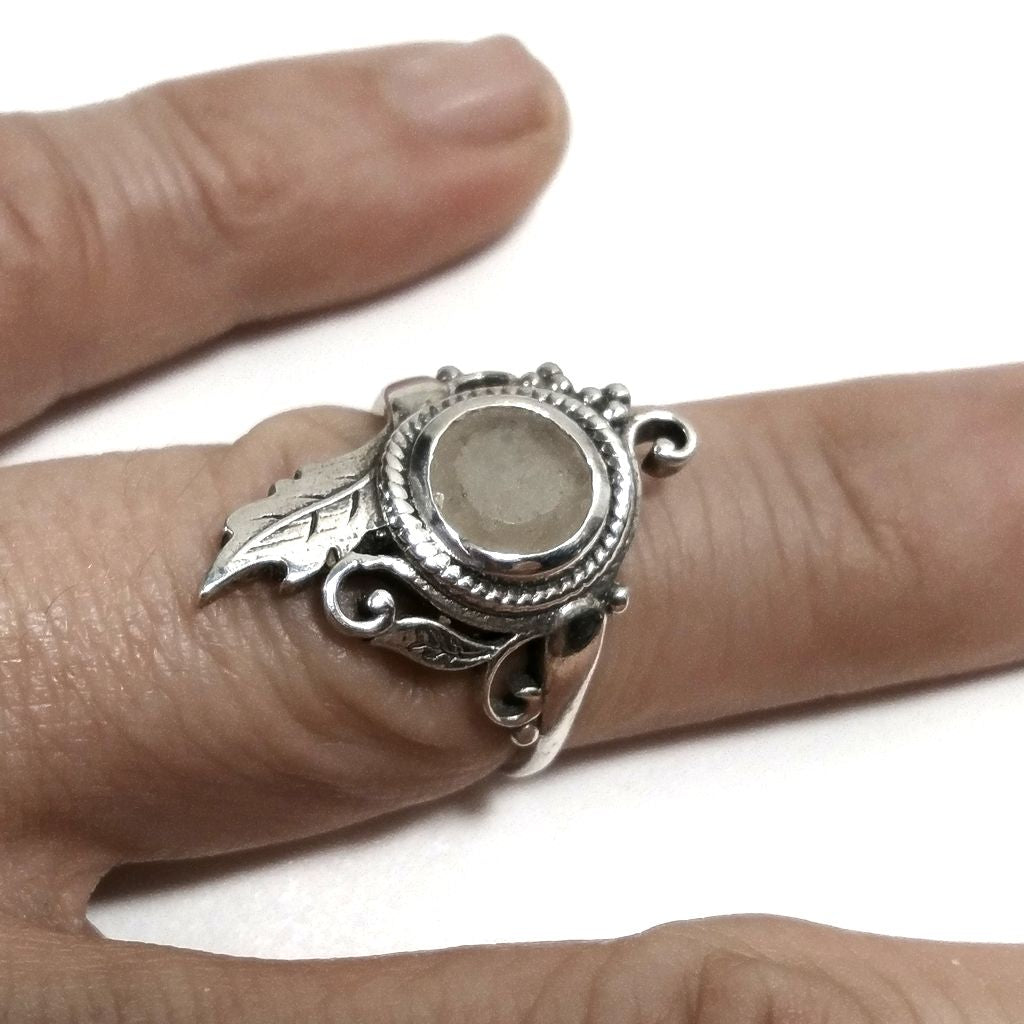 Anello con pietra in argento 925 con Quarzo rosa | GIOIELLI IN ARGENTO