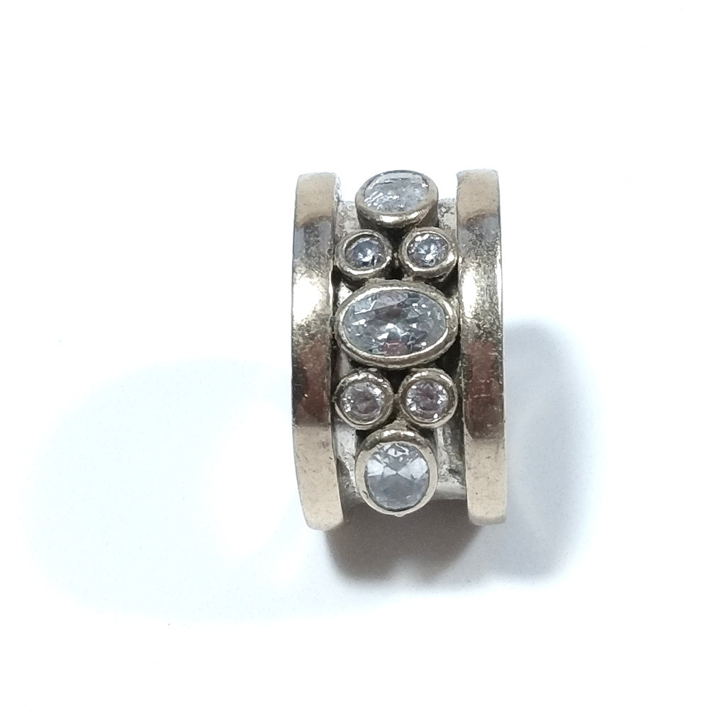 Anello fascia in argento 925 ANELLO artigianale Zircone | ANELLI ARGENTO