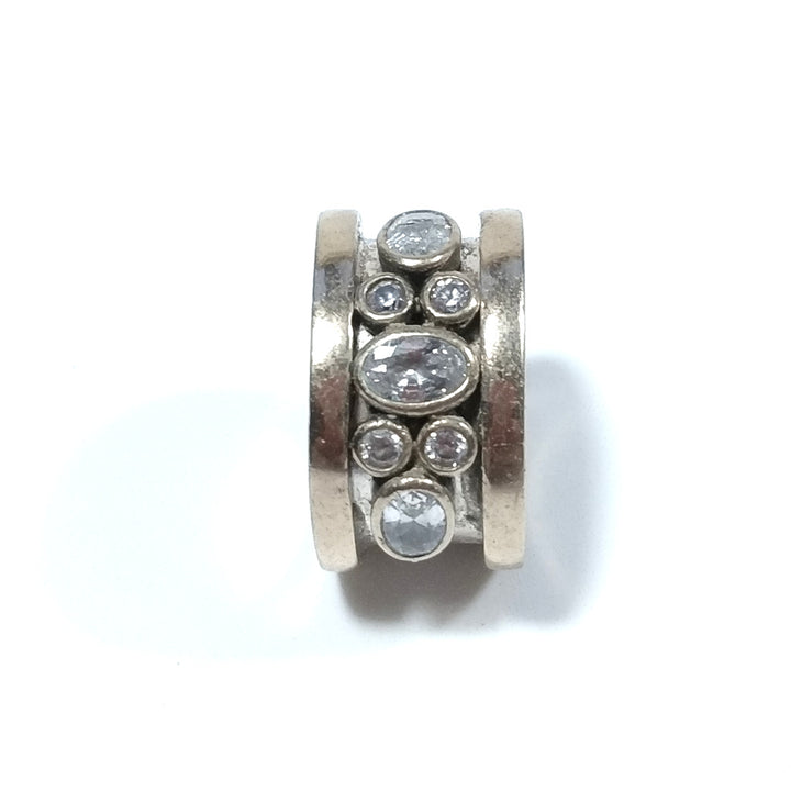 Band ring in 925 silver handcrafted Zircon RING | SILVER RINGS