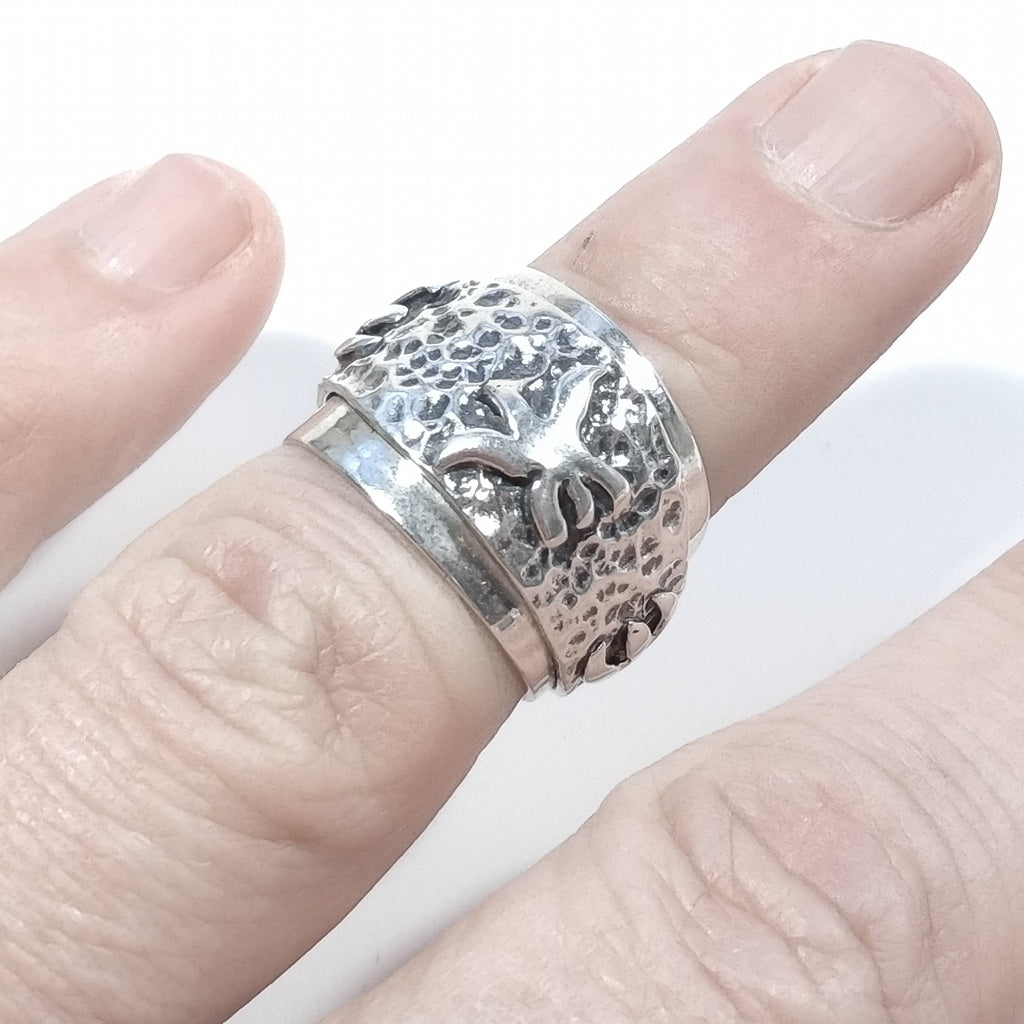 Band ring in 925 silver handcrafted starfish RING