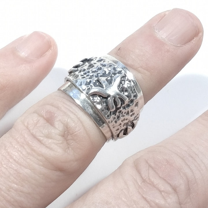 Band ring in 925 silver handcrafted starfish RING