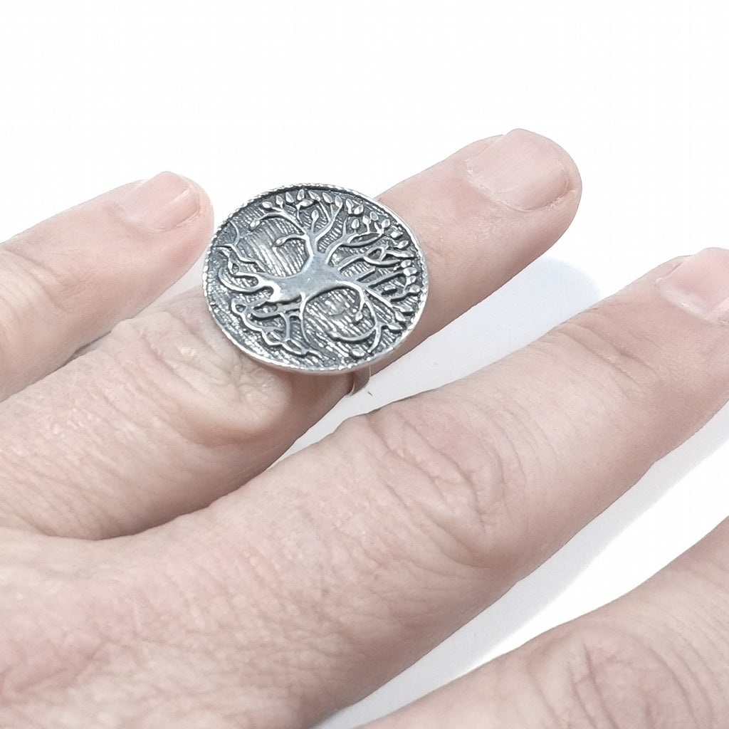 Handcrafted RING in 925 silver - Tree of life