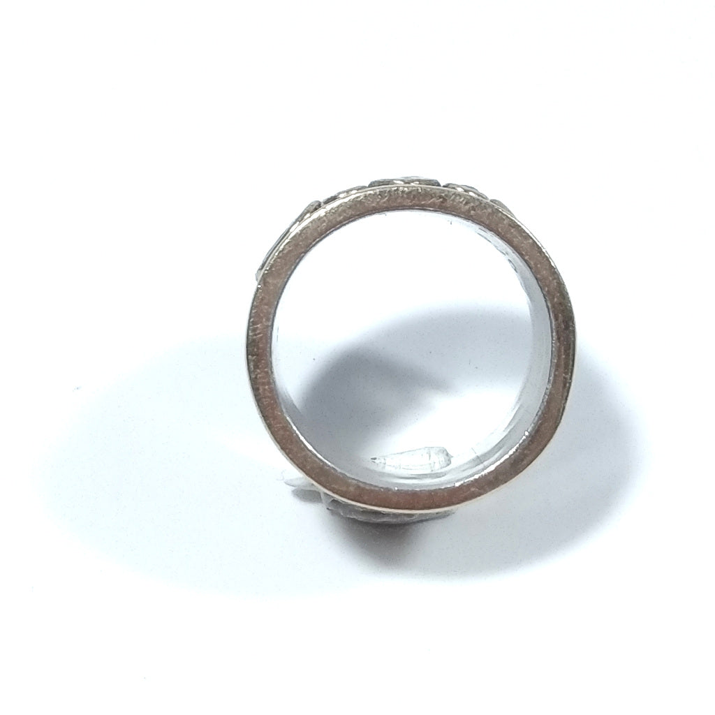 Band ring in 925 silver handcrafted Zircon RING | SILVER RINGS