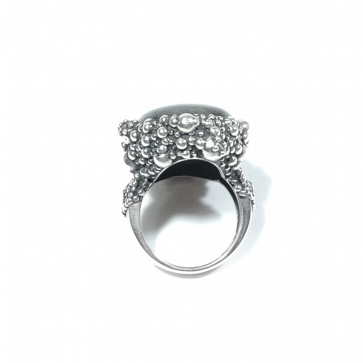 Anello DOT con pietra in argento 925 ANELLO artigianale Labradorite