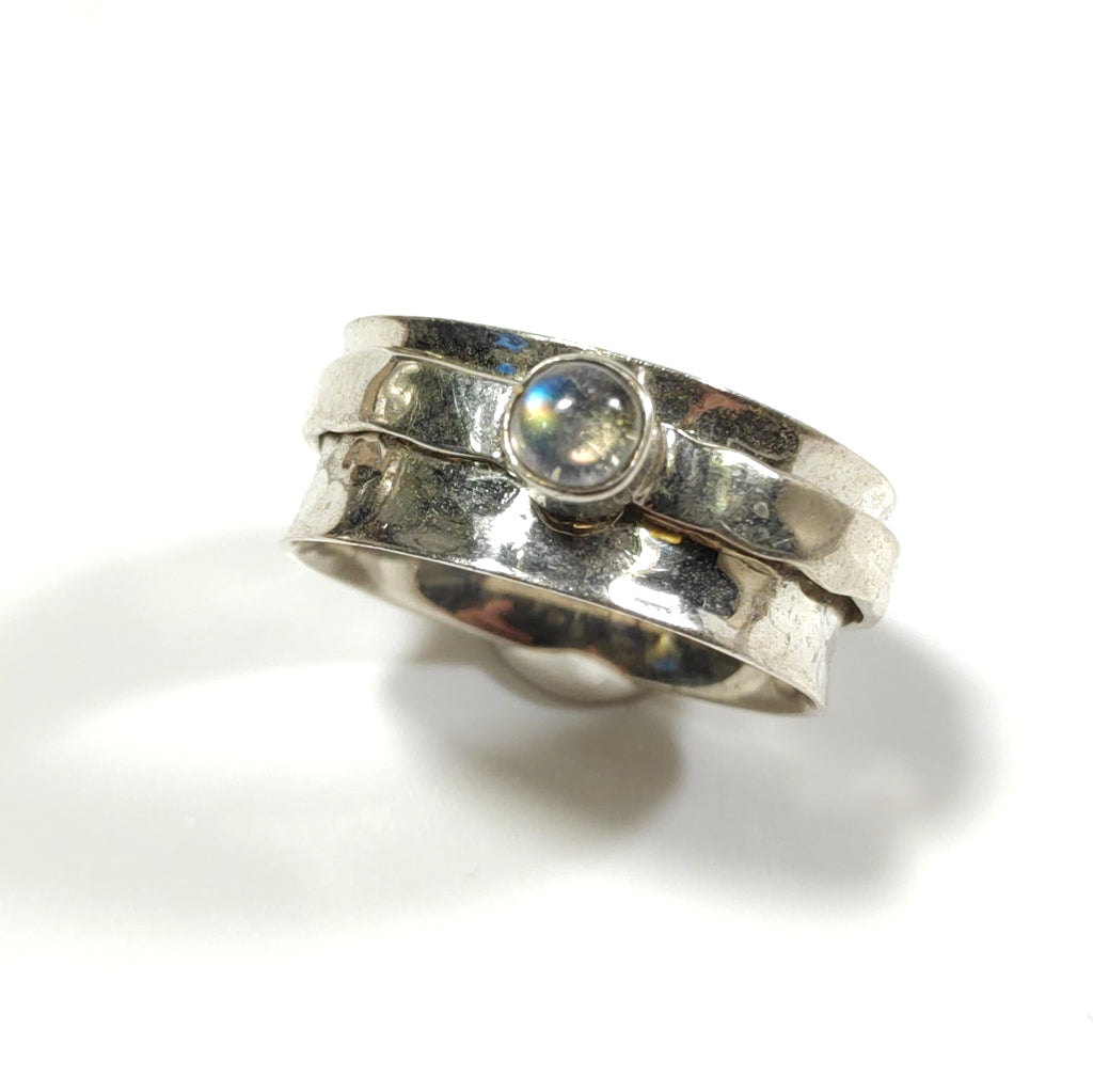 Anello con pietrain argento 925ANELLO artigianalePietra di Luna, | ANELLI ARGENTO