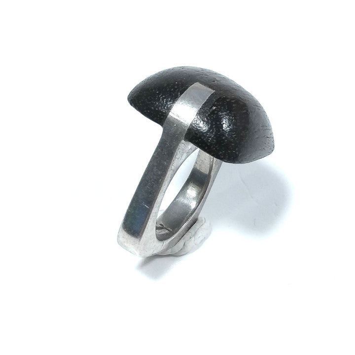 WOOD – Silver and Mahogany Ring