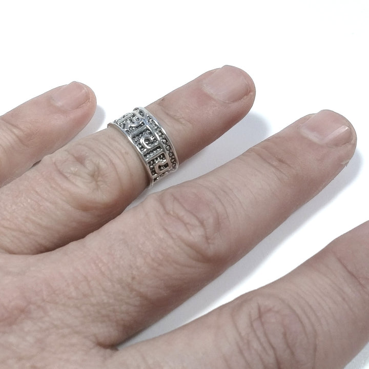 Handcrafted 925 silver band ring - MUDASHA
