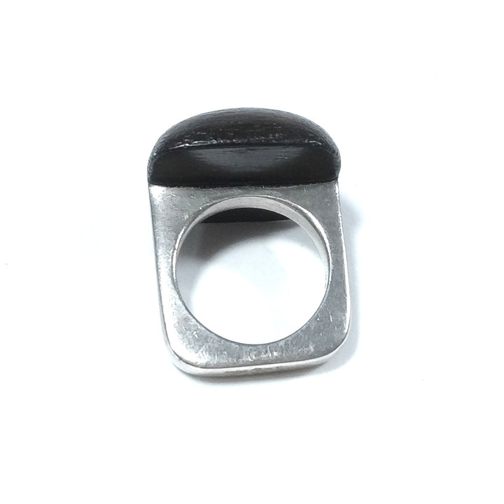 WOOD – Silver and Mahogany Ring