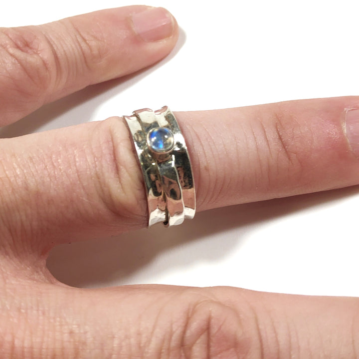 Anello antistress ANBU con pietra in argento 925