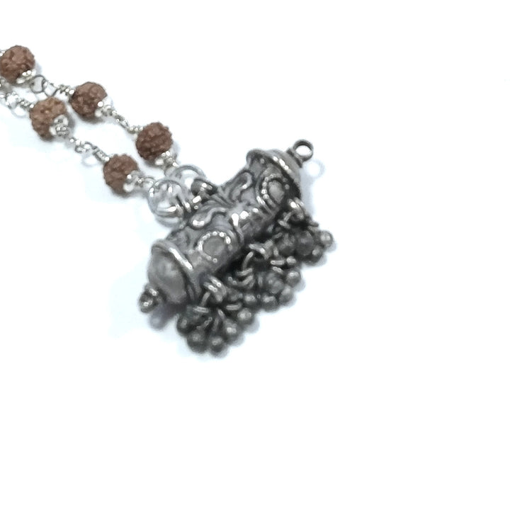 Collana ETNICA Japa Mala - 54 Rudraksha 5 mukhi