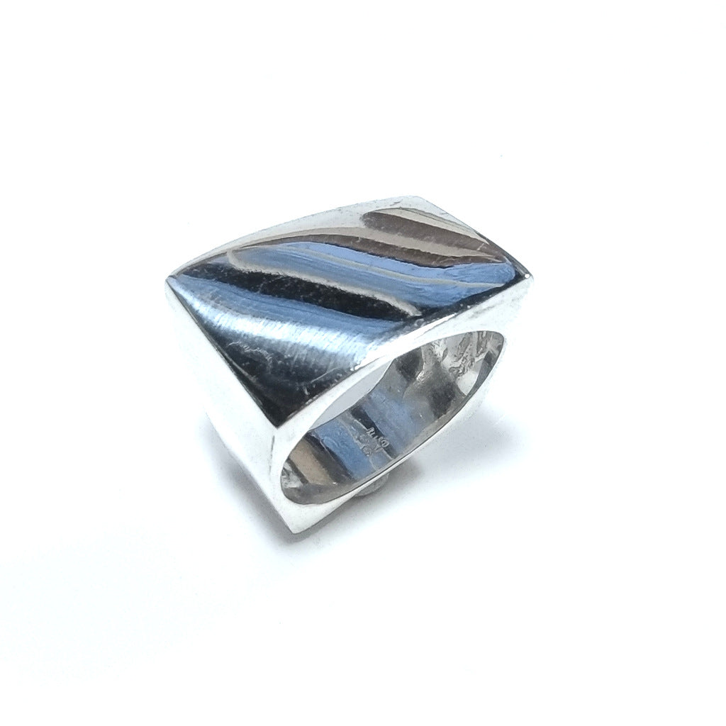 Anello fascia in argento 925 ANELLO artigianale | PEZZO UNICO