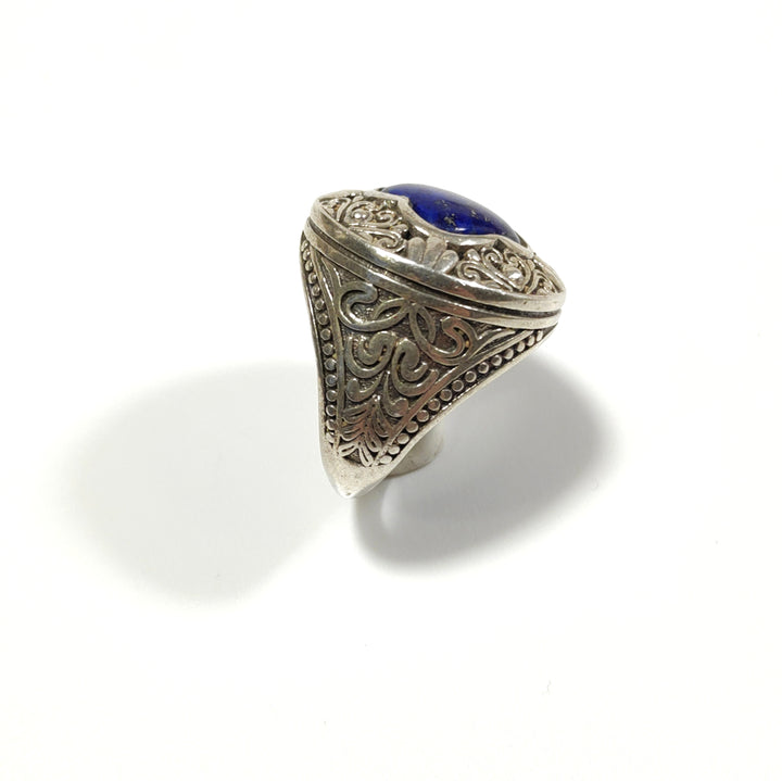 ETHNIC RING 925 silver Lapis Lazuli - BHOJA