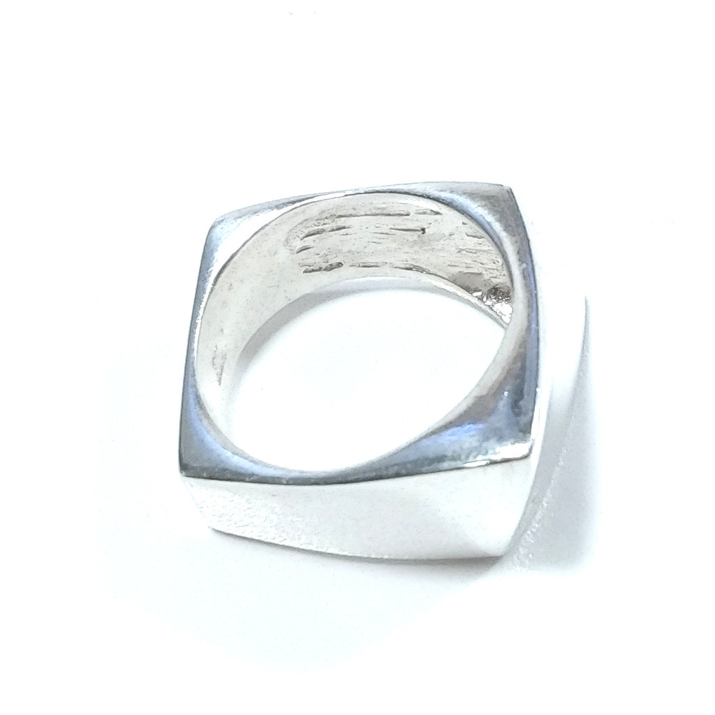 AGATA band ring in 925 silver handcrafted RING | SINGLE PIECE