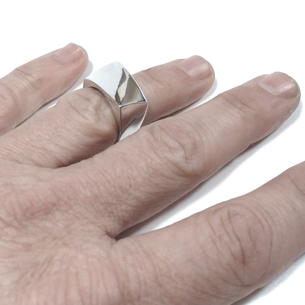 AGATA band ring in 925 silver handcrafted RING | SINGLE PIECE
