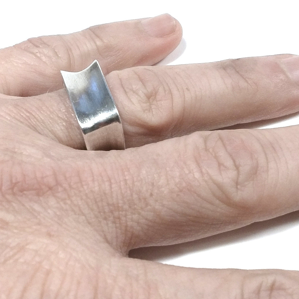 ANELLO artigianale Uomo in argento 925 Anello fascia