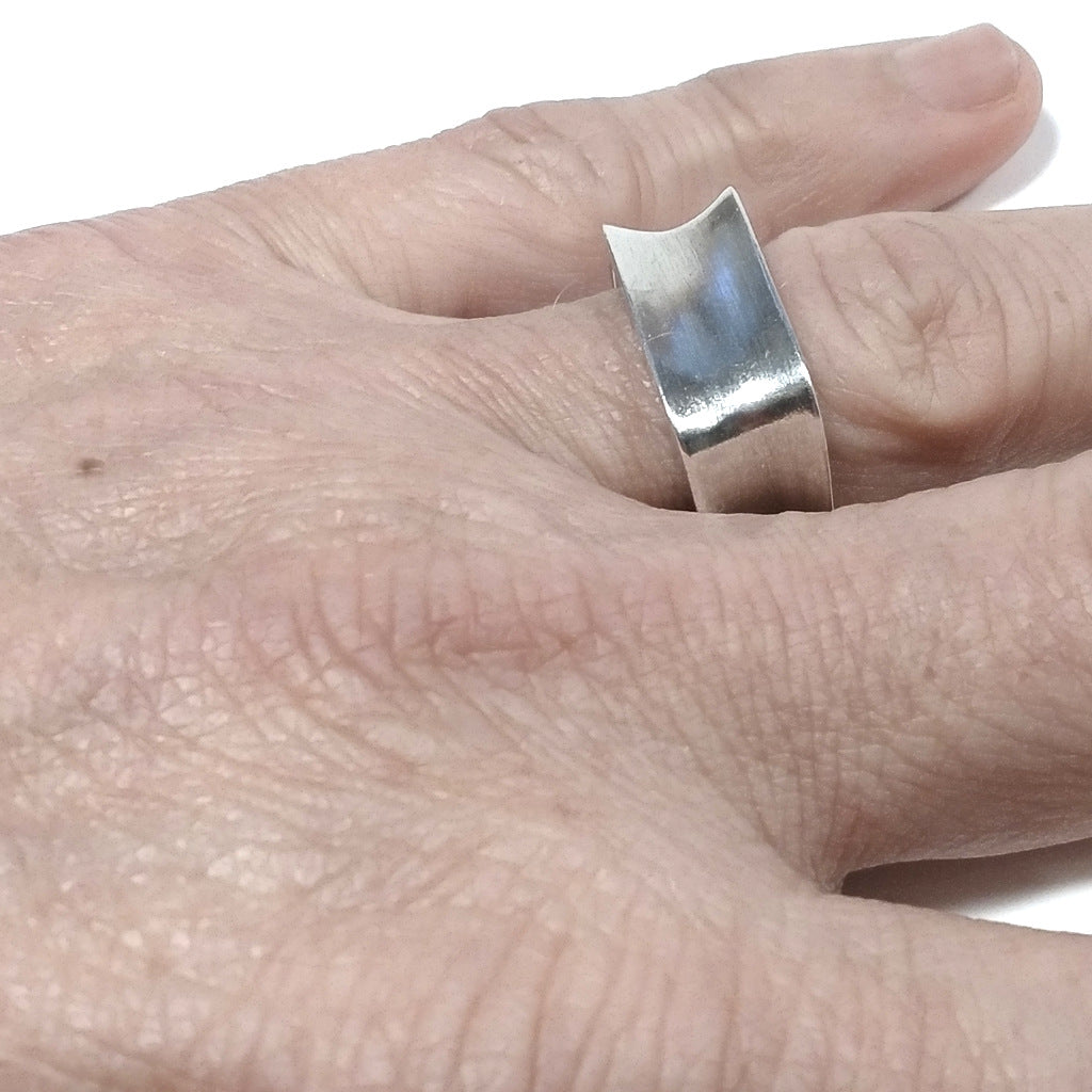 ANELLO artigianale Uomo in argento 925 Anello fascia