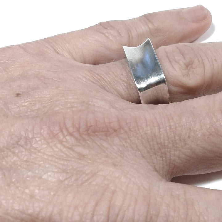 ANELLO artigianale Uomo in argento 925 Anello fascia