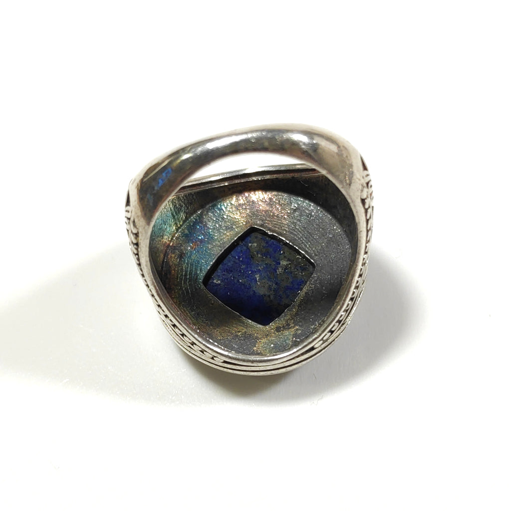 ETHNIC RING 925 silver Lapis Lazuli - BHOJA