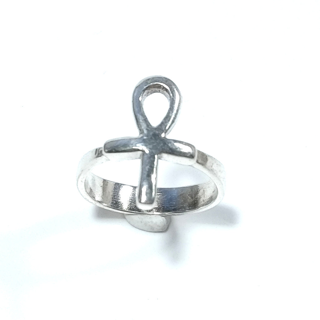 ETHNIC RING in 925 silver handcrafted RING | ANKH Key to life