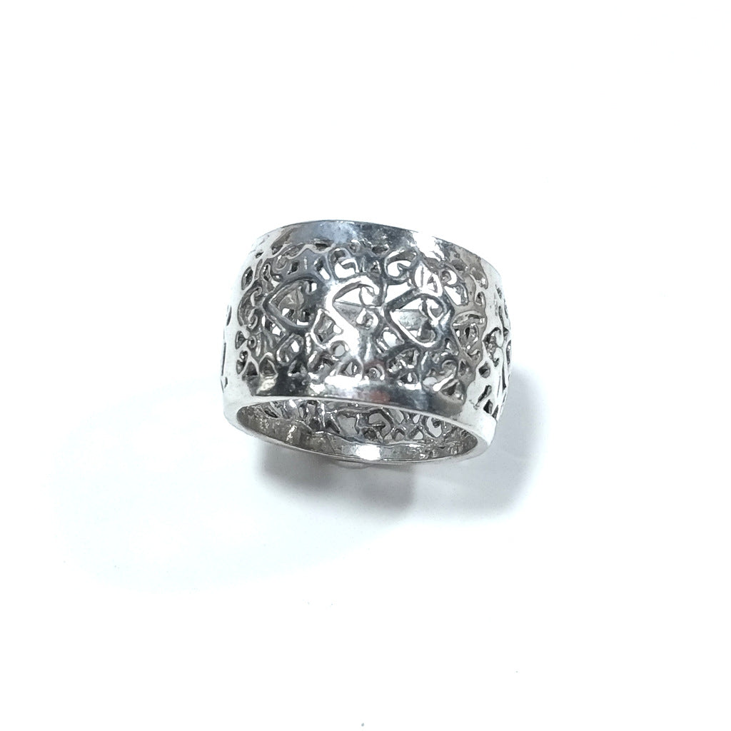 Band ring in 925 silver handcrafted RING | Hearts