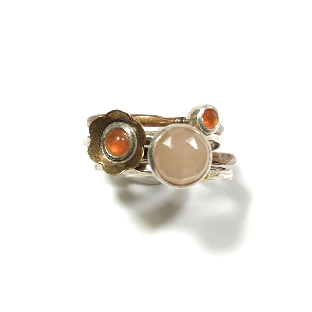 Anello con pietra in argento - AMOLI