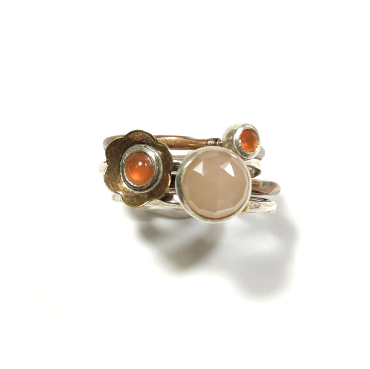 Anello con pietra in argento - AMOLI