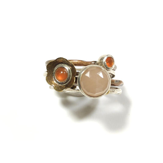Anello con pietra in argento - AMOLI – immagine2