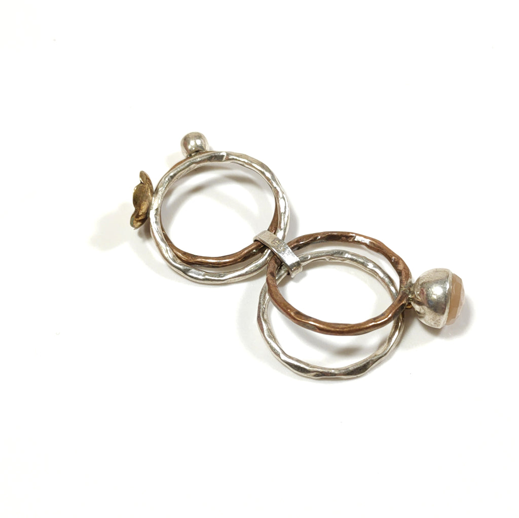 Anello con pietra in argento - AMOLI