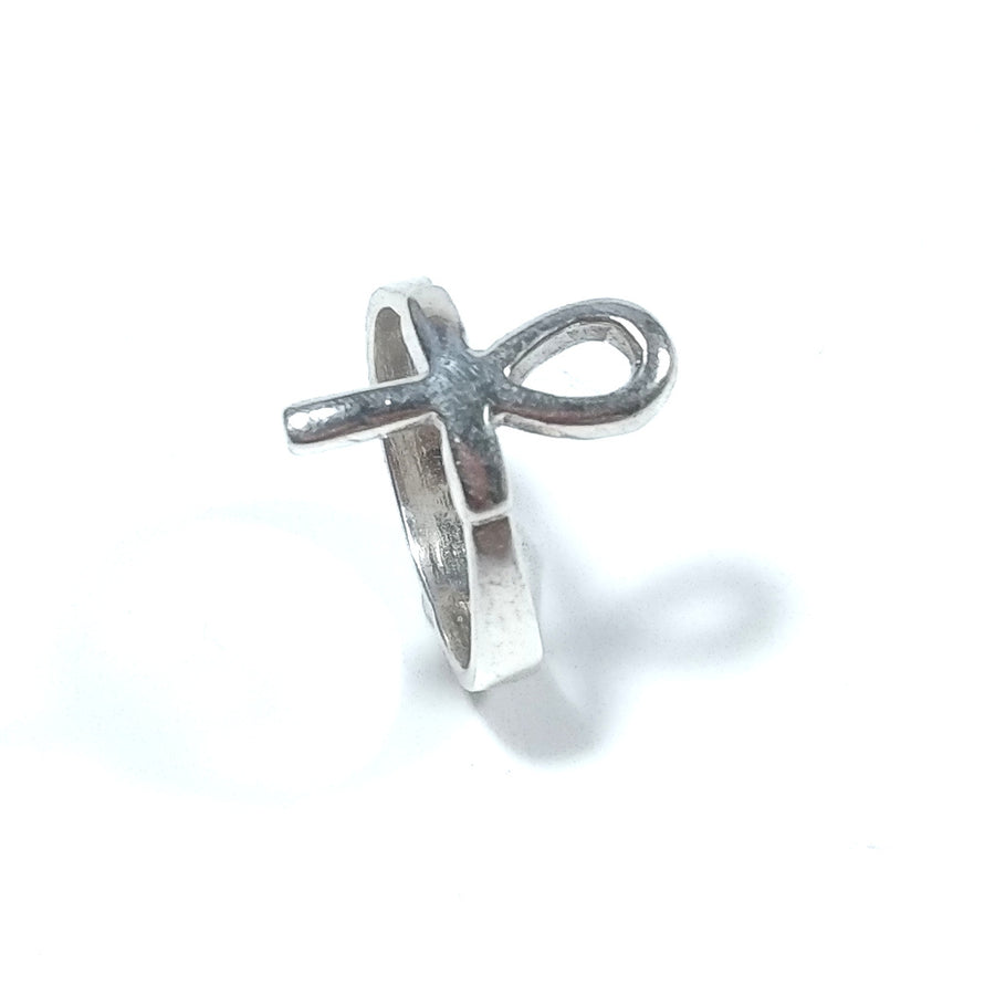 ANELLO ETNICO in argento 925 ANELLO artigianale | ANKH Chiave della vita