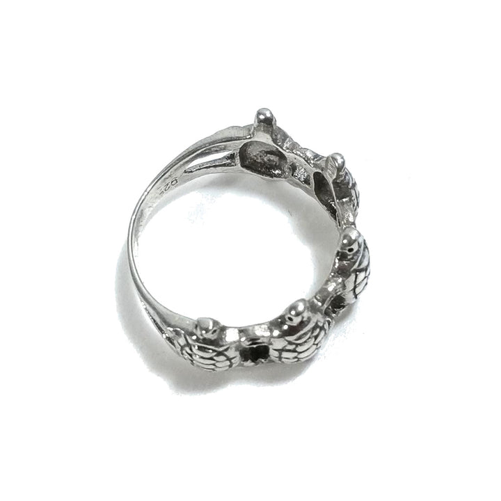 Anello fascia in argento 925 con tartaruga - NANAN