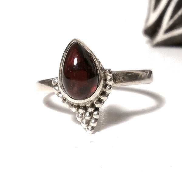 Anello ETNICO AAHNA con pietra in argento 925 con Pietra | GIOIELLI ETNICI