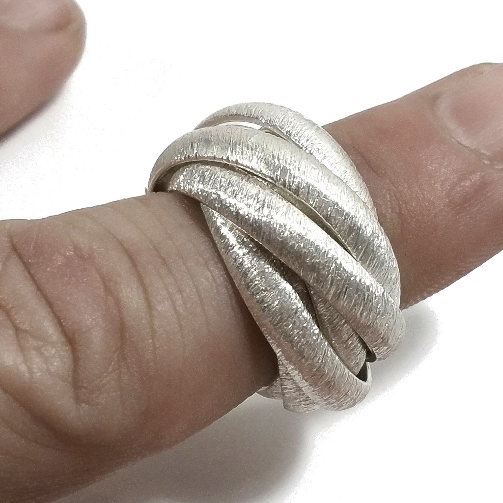 ANELLO artigianale in argento 925 Anello a 7 fasce | GIOIELLI IN ARGENTO