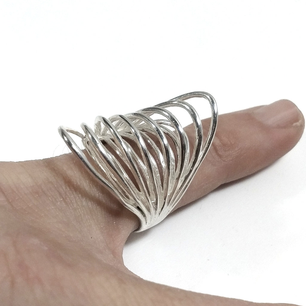 Anello fascia in argento 925 ANELLO artigianale | GIOIELLI Contemporanei in argento