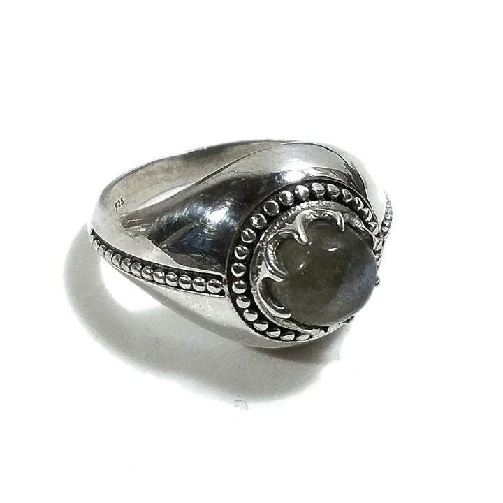 Anello fascia in argento 925 ANELLO artigianale Pietra di luna | ANELLI ARGENTO