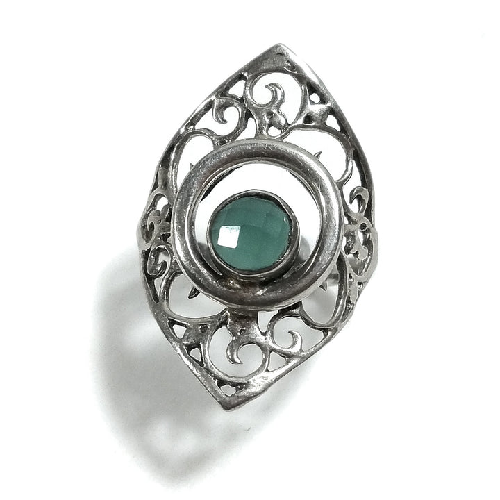 Anello fascia in argento 925 ANELLO artigianale Pietra di luna | ANELLI ARGENTO | filigrana