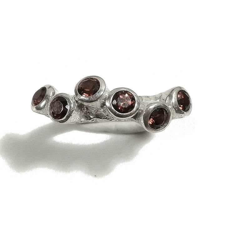 ANELLO artigianale in argento 925 con pietra - MILLER