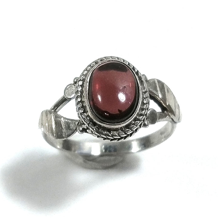 Anello con pietra in argento 925 con Ametista, Labradorite, Granato | GIOIELLI ETNICI | Anello FIORE