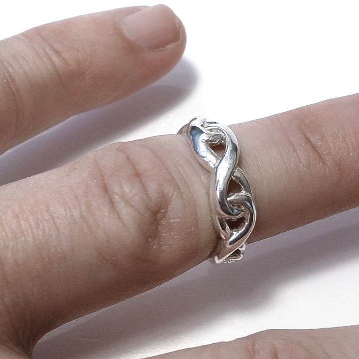Anello fascia in argento 925 Anello d'argento | INFINITO