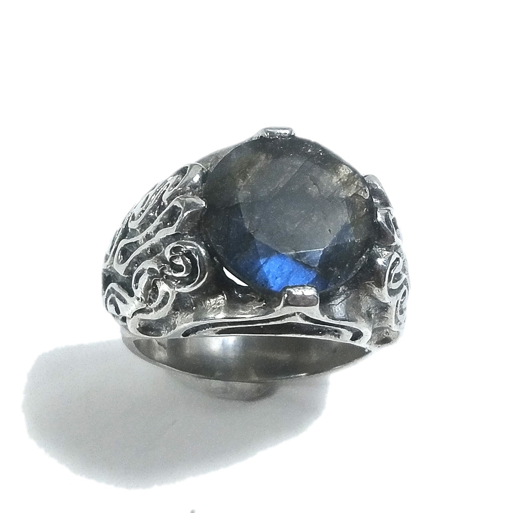 Anello fascia in argento 925 ANELLO artigianale Labradorite | ANELLI ARGENTO | Giglio